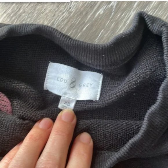 LOFT Lou & Grey Heart Cozy Cotton Terry Sweatshirt - Picture 4 of 4